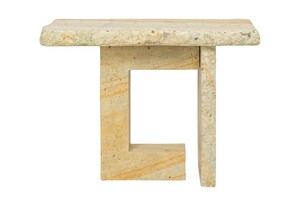 Casa Padrino Luxus Beistelltisch Gr�n 76 x 30 x H. 55 cm - Skulpturaler Beistelltisch aus gr�nem Sandstein - Luxus M�bel