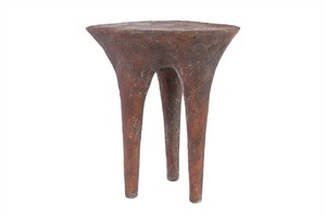 Casa Padrino Luxus Beistelltisch Kupferfarben 41 x 40 x H. 50 cm - Skulpturaler Design Tisch in Alt-Kupfer Optik - Luxus M�bel