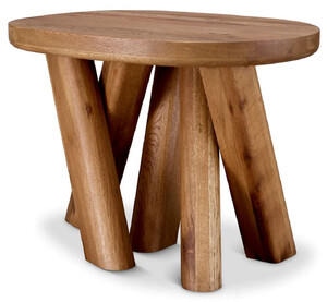 Casa Padrino Luxus Massivholz Beistelltisch Braun 65 x 50 x H. 49,5 cm - Eichenholz Beistelltisch - Wohnzimmer M�bel - Luxus M�bel - Luxus Qualit�t