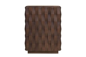 Casa Padrino Luxus Beistelltisch Naga Braun 37 x 37 x H. 52 cm - Kompakter Massivholz Beistelltisch im warmen Braunton - Luxus M�bel