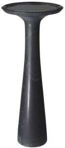 Casa Padrino Luxus Beistelltisch Schwarz  30 x H. 71,5 cm - Runder Beistelltisch aus hochwertigem Marmor - Luxus Wohnzimmer Mbel
