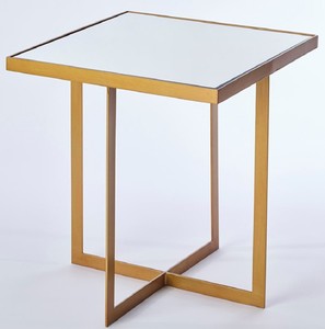 Casa Padrino Luxus Beistelltisch Bronze 51 x 51 x H. 55 cm - Metall Tisch mit Spiegelglas Tischplatte - Luxus Mbel