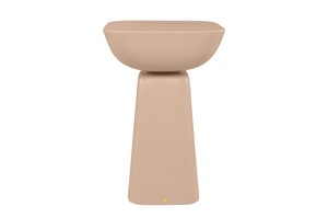 Casa Padrino Luxus Beistelltisch Terrakotta 40 x 40 x H. 60 cm - Beistelltisch aus Faserbeton mit gestapelten balancierenden Formen - Luxus M�bel