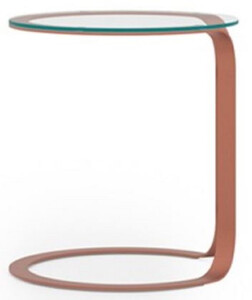 Casa Padrino Luxus Beistelltisch Kupfer  40 x H. 50 cm - Runder Tisch mit Glasplatte - Wohnzimmer Mbel - Hotel Mbel - Luxus Mbel