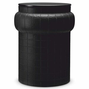 Casa Padrino Luxus Beistelltisch mit Glasplatte Schwarz H. 52 cm - Luxus M�bel