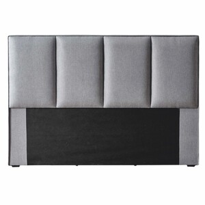 Casa Padrino Luxus Bett-Kopfteil Grau / Schwarz 200 cm - Schlafzimmer M�bel
