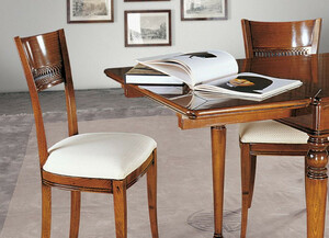 Casa Padrino Luxus Biedermeier Esszimmerstuhl Set Wei� / Gold / Braun - Handgefertigtes K�chen St�hle 6er Set - Biedermeier Esszimmer M�bel - Luxus Qualit�t - Made in Italy