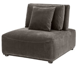 Casa Padrino Luxus Sessel Grau / Schwarz 93 x 109 x H. 83 cm - Wohnzimmer Sessel mit Rückenlehne und 2 Kissen - Wohnzimmer Möbel