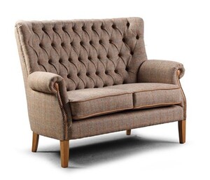 Casa Padrino Luxus Chesterfield 2er Sofa Haxey 140 x 80 x H. 102 cm - Elegantes Wohnzimmer 2er Sofa mit Echtleder - Chesterfield Wohnzimmer M�bel