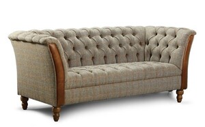 Casa Padrino Luxus Chesterfield Fu�hocker Cezar 60x40 60 x 40 x H. 45 cm - Eleganter Wohnzimmer Fu�hocker mit Echtleder - Chesterfield Wohnzimmer M�bel