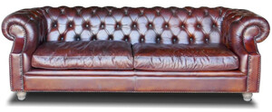 Casa Padrino Luxus Chesterfield Leder Sofa 240 x 100 x H. 80 cm - Verschiedene Farben - Echtleder Wohnzimmer Sofa - Chesterfield Wohnzimmer Mbel