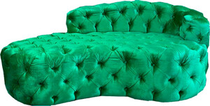 Casa Padrino Luxus Chesterfield Samt Chaiselongue - Verschieden Farben - Wohnzimmer M�bel - Chesterfield M�bel