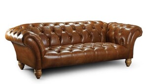 Casa Padrino Luxus Chesterfield Sessel Crowley 120 x 110 x H. 77 cm - Eleganter Wohnzimmer Sessel mit Echtleder - Chesterfield Wohnzimmer M�bel