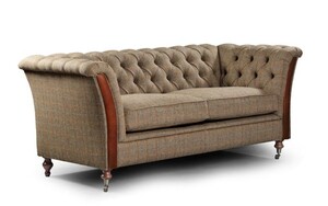 Casa Padrino Luxus Chesterfield Sessel Melton 100 x 87 x H. 77 cm - Eleganter Wohnzimmer Sessel mit Echtleder - Chesterfield Wohnzimmer M�bel