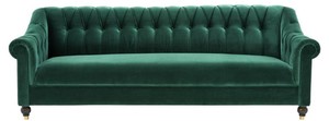 Casa Padrino Luxus Chesterfield Wohnzimmer Sofa Grn / Braun / Gold 230 x 90 x H. 81,5 cm - Luxus Qualitt