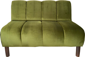 Casa Padrino Luxus Couch Old Green 121 x 75 x H. 87 cm - Wohnzimmer Sofa mit edlem Samtstoff - Luxus Mbel