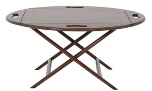 Casa Padrino Luxus Couchtisch / Tablett Dunkelbraun 87 x 66 x H. 42 cm - Ovaler Mahagoni Wohnzimmertisch - Serviertisch - Luxus M�bel