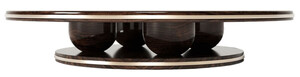 Casa Padrino Luxus Couchtisch Dunkelbraun  130 x H. 38 cm - Runder Massivholz Wohnzimmertisch - Wohnzimmer Mbel - Luxus Mbel