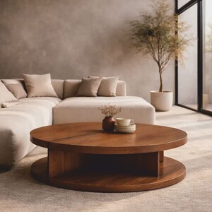 Casa Padrino Luxus Couchtisch Braun / Schwarz  107 cm - Luxus Hotel & Wohnzimmer M�bel