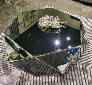 Casa Padrino Luxus Couchtisch 90 x 90 x H. 45 cm - Verspiegelter Wohnzimmertisch - Verspiegelte Luxus Wohnzimmer Mbel