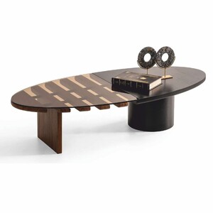 Casa Padrino Luxus Couchtisch mit Glasplatte Dunkelbraun / Braun 150 cm - Wohnzimmer M�bel