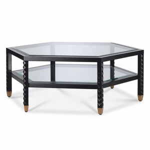 Casa Padrino Luxus Couchtisch Schwarz / Bronze 120 cm - Hotel & Wohnzimmer M�bel