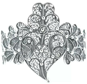 Casa Padrino Luxus Damen Armreif Silber - Handgefertigtes Sterlingsilber Armband - Eleganter Damenschmuck - Damen Armschmuck - Luxus Kollektion