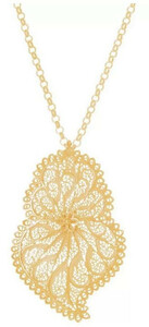 Casa Padrino Luxus Damen Halskette Gold - Vergoldete Sterlingsilber Kette - Handgefertigter Sterlingsilber Damenschmuck