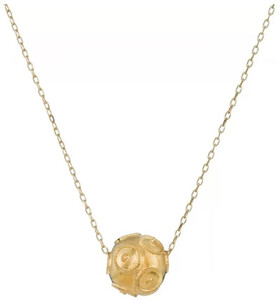 Casa Padrino Luxus Damen Halskette Gold - Vergoldete Sterlingsilber Halskette - Handgefertigter Sterlingsilber Damenschmuck - Vergoldeter Luxus Damen Schmuck