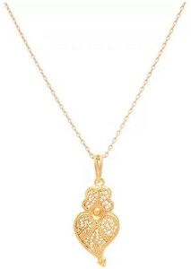 Casa Padrino Luxus Damen Halskette - Handgefertigte 19,2 Karat Gold Kette - Hochwertiger Damenschmuck - Luxus Qualitt