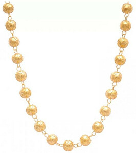 Casa Padrino Luxus Damen Halskette - Handgefertigte 9 Karat Gold Kette mit edlen Perlen - Hochwertiger Damenschmuck - Luxus Qualitt