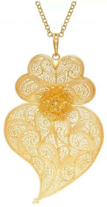 Casa Padrino Luxus Damen Halskette Gold - Handgefertigte vergoldete Sterlingsilber Kette - Luxus Sterlingsilber Damenschmuck