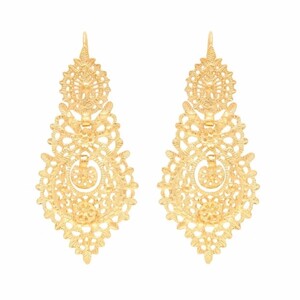 Casa Padrino Luxus Sterlingsilber Damen Ohrringe Gold - Damenschmuck