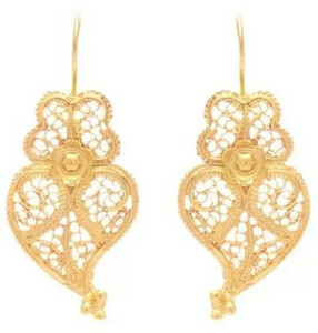 Casa Padrino Luxus Damen Ohrringe - Handgefertigte 19,2 Karat Gold Ohrringe - Hochwertiger Damenschmuck - Luxus Kollektion