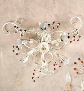 Casa Padrino Barock Deckenleuchte  70 x T. 22 cm 6-flammig - Handgefertigte Leuchte aus Italien - Barock Leuchten
