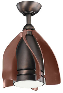 Casa Padrino Designer Deckenventilator mit LED Beleuchtung und Fernbedienung Bronze / Braun  38 cm - Luxus Qualit�t