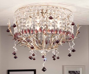 Casa Padrino Barock Deckenleuchte Silber  90 x T. 65 cm 8-flammig - Handgefertigte Leuchte aus Italien - Barock Leuchten