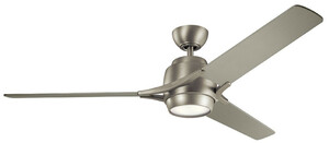 Casa Padrino Luxus Deckenventilator Matt Silber 152 x H. 46 cm - Moderner dimmbarer Ventilator mit LED Beleuchtung und Fernbedienung - Luxus Kollektion