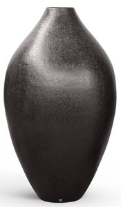 Casa Padrino Luxus Deko Blumentopf Matt Schwarz  91 x H. 155 cm - Garten Deko