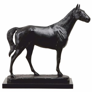 Casa Padrino Luxus Deko Skulptur Pferd Antik Bronze / Schwarz 58 cm - Deko Figur