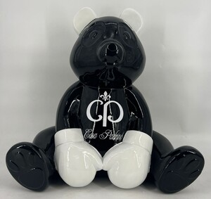 Casa Padrino Luxus Deko Figur Boxer Teddyb�r Schwarz / Wei� 50 cm - Deko Skulptur