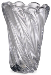 Casa Padrino Luxus Deko Glas Vase  20,5 x H. 29 cm - Mundgeblasene Blumenvase - Luxus Deko Accessoires
