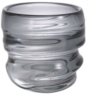 Casa Padrino Luxus Deko Glas Vase Grau  22 x H. 24 cm - Elegante mundgeblasene Blumenvase - Luxus Deko Accessoires