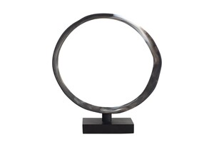 Casa Padrino Luxus Deko Objekt 31,5 x 8 x H. 34 cm - Moderne Skulptur MCM Loop aus Kunstharz und MDF - Luxus Deko Accessoires