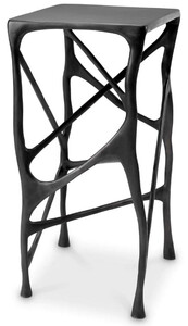 Casa Padrino Luxus Deko S�ule 33,5 x 33,5 x H. 69,5 cm - Quadratische Aluminium S�ule - Pflanzens�ule - Wohnzimmer Deko S�ule - Hotel Deko S�ule - Luxus M�bel - Luxus Qualit�t