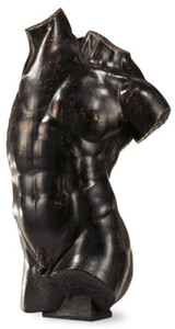 Casa Padrino Luxus Deko Torso Antik Schwarz H. 63 cm - Made in Italy