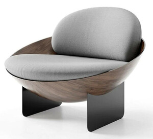 Casa Padrino Luxus Designer Sessel Grau / Braun 80 x 80 x H. 64 cm - Wohnzimmer Sessel - Hotel Sessel - Wohnzimmer M�bel - Hotel M�bel - Luxus Qualit�t - Made in Italy