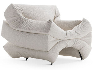 Casa Padrino Luxus Designer Sessel Creme / Schwarz - Made in Italy