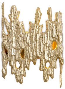 Casa Padrino Luxus Designer Wandleuchte Gold 21 x 10,5 x H. 28 cm - Wohnzimmer Wandleuchte - Hotel Wandleuchte - Restaurant Wandleuchte - Luxus Leuchten - Luxus Interior