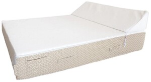 Casa Padrino Luxus Doppel Gartenliege Wei� / Beige 180 x 160 cm